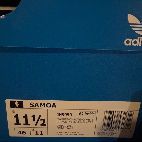 Adidas Originals Samoa Brown Beige White Athletic Sneakers JH9050 Men's Size - Picture 10 of 10